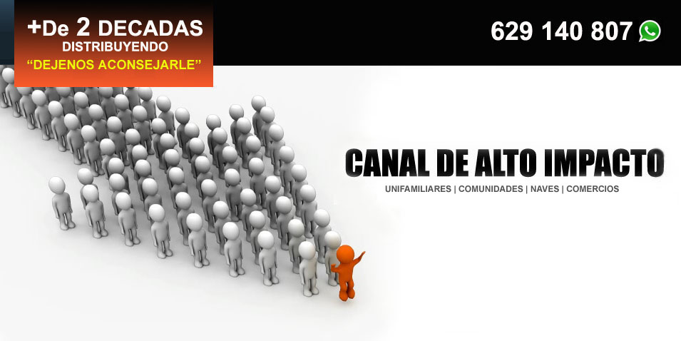 Door drop detached houses Madrid. Reparto de publicidad SIN CESTAS en los 353.000 buzones de unifamiliares de la Comunidad de Madrid. Sin intermediarios. Somos distribuidora directa, NO comercializadora.